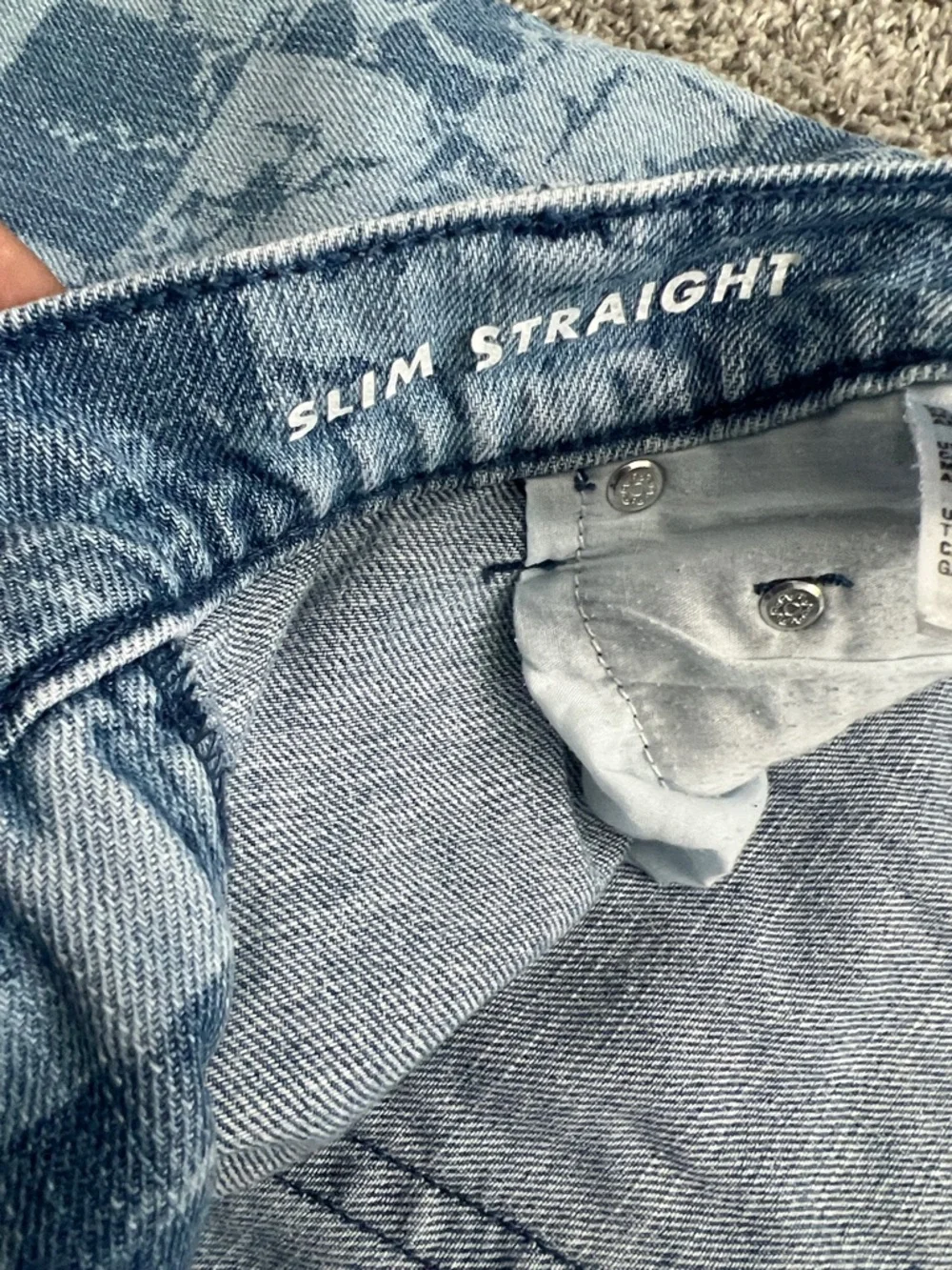 I.N.C. International Concepts Men's Slim-Straight Checkered Denim Jeans - Sz 34W - Picture 8 of 15